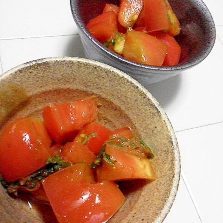 トマトの簡単和風サラダ
